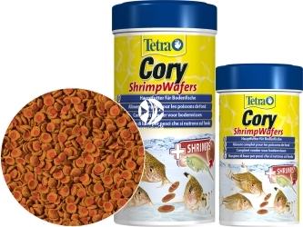 TETRA Cory Shrimp Wafers (T257399) - Zbilansowany 2-kolorowy pokarm w krążkach dla ryb dennych.