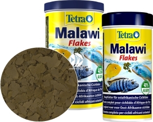 TETRA Malawi Flakes (T271388) - Pokarm płatkowany dla ryb akwariowych z biotopu Malawi np. mbuna.