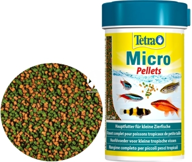 TETRA Micro Pellets 100 ml (T277496) - Pływający pokarm w drobnych granulkach dla ryb tropikalnych.