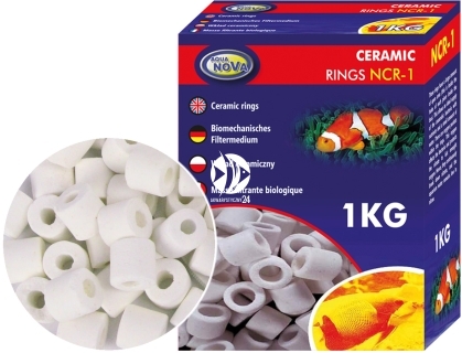 AQUA NOVA Ceramic Rings 1kg (NCR-1) - Ceramika, wkład do filtrów w akwariach i oczkach wodnych