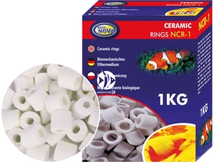 AQUA NOVA Ceramic Rings 1kg (NCR-1) - Ceramika, wkład do filtrów w akwariach i oczkach wodnych