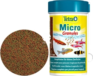 TETRA Micro Granules 100 ml (T756861) - Wolno opadający pokarm w granulkach dla ryb tropikalnych.