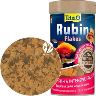 TETRA Rubin Flakes (T139831) - Płatkowany pokarm wybarwiający dla ryb do akwarium.