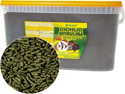 TROPICAL Cichlid Spirulina Sticks - Pływające pałeczki roślinne ze spiruliną dla średnich pielęgnic