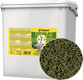 TROPICAL Cichlid Spirulina Sticks - Pływające pałeczki roślinne ze spiruliną dla średnich pielęgnic