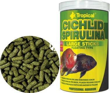 TROPICAL Cichlid Spirulina Sticks - Pływające pałeczki roślinne ze spiruliną dla średnich pielęgnic