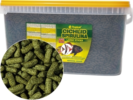 TROPICAL Cichlid Spirulina Sticks - Pływające pałeczki roślinne ze spiruliną dla średnich pielęgnic