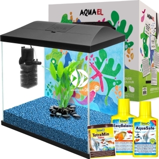 AQUAEL (Uszkodzona Ramka) Leddy Mini Creative Set 35 Black - Zestaw, akwarium z wyposażeniem