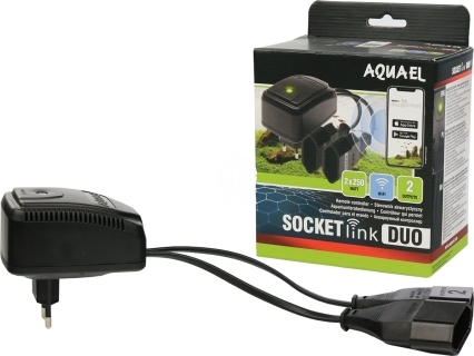 AQUAEL Socket link DUO (115314) - Sterownik akwarystyczny wi-fi do zasilania.