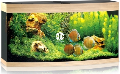 JUWEL Vision 260 HeliaLux Spectrum - Akwarium z pełnym wyposażeniem bez szafki, 3 kolory do wyboru Jasne drewno (dąb)