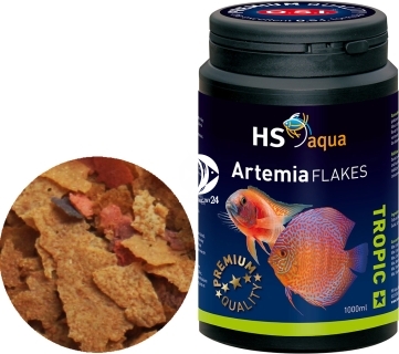 O.S.I. Artemia Flakes (0030202) - Pływająco tonący pokarm dla mięsożernych ryb akwariowych i pielęgnic