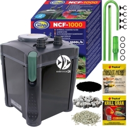 AQUA NOVA NCF-1000 (NCF-1000) - Filtr zewnętrzny do akwarium max. 300l