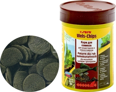 Wels-Chips (00510) - Specjalny pokarm dla ryb akwariowych zwłaszcza glonojadów i sumików