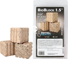 BRIGHTWELL AQUATICS Xport Bio Blocks (XPBLOCKBIO2.0in-6pk) - Wkład do filtracji wody w akwarium w formie bloków o wymiarze 1.5'' i 2.0''