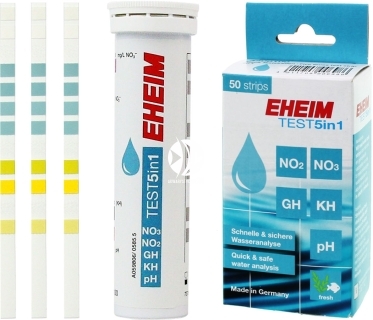 EHEIM Test 5in1 (4500100) - Paski testowe do analizy wody w akwarium i stawie.
