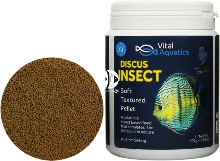 VITAL AQUATICS Discus Insect (DI500) - Tonący pokarm z owadami dla paletek