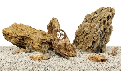 Zestaw Skał do Akwarium Roślinnego 60cm (nr. 14) - Zawiera skały premium dragon stone o wymiarach: 5 - 15cm (2kg), 15 - 25cm (5kg), powyżej 25cm (8kg)