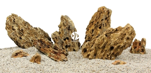 Zestaw Skał do Akwarium Roślinnego 90cm (nr. 17) - Zawiera skały premium dragon stone o wymiarach: 5 - 15cm (5kg), 15 - 25cm (4kg), powyżej 25cm (10kg)