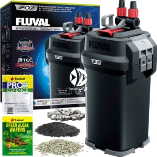 FLUVAL Filtr Kubełkowy 207 (A444) - Filtr zewnętrzny + media filtracyjne