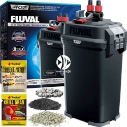 FLUVAL Filtr Kubełkowy 407 (A449) - Filtr zewnętrzny + media filtracyjne