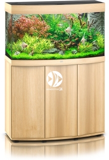 JUWEL Vision 180 LED Jasne drewno (dąb) + Szafka - Zawiera: Wyposażone akwarium z oświetleniem LED, szafka