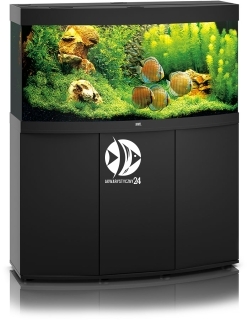 JUWEL Vision 260 LED Czarny + Szafka - Zawiera: Wyposażone akwarium z oświetleniem LED, szafka