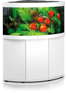 JUWEL Trigon 350 LED (2x belka) Biały + Szafka - Zawiera: Wyposażone akwarium z oświetleniem LED, szafka