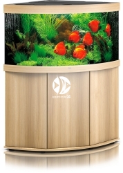 JUWEL Trigon 350 LED (2x belka) Jasne drewno (dąb) + Szafka - Zawiera: Wyposażone akwarium z oświetleniem LED, szafka