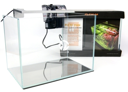 FLEXI Mini Scape Set Srebrny 16L (FM74005) - Zestaw akwariowy, oświetlenie, filtr kaskadowy i podkładka