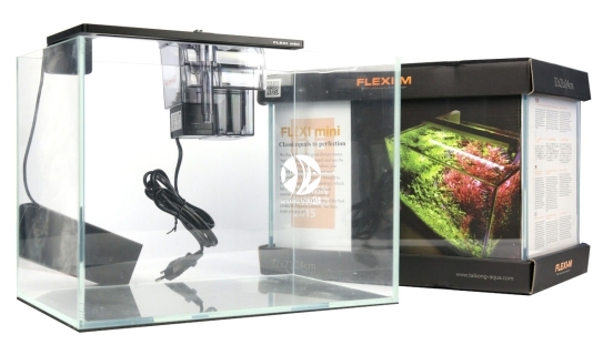 FLEXI Mini Scape Set Czarny 16L (FM74006) - Zestaw akwariowy, oświetlenie i filtr kaskadowy