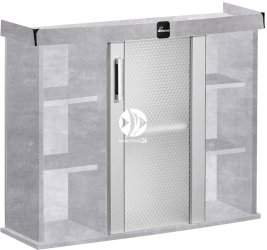 DIVERSA Szafka Modern 100x50x77cm (118558) - Szafka pod akwarium ze szklanymi drzwiami w 11 kolorach do wyboru Beton
