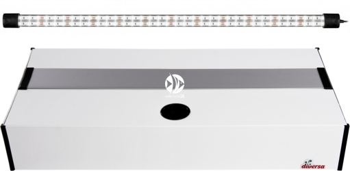 DIVERSA Pokrywa Platino LED 60x30cm (1x12W) (117999) - Aluminiowa obudowa z oświetleniem LED Biały