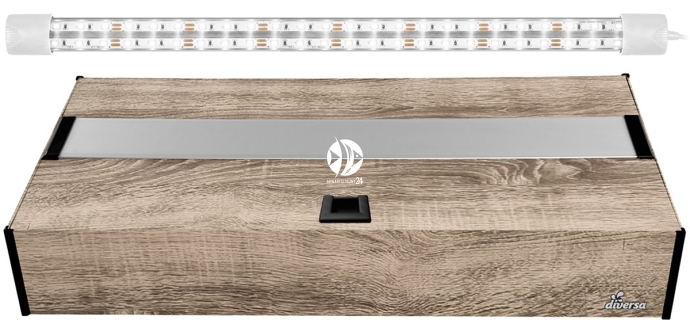 DIVERSA Pokrywa Platino LED 60x30cm (1x12W) (117999) - Aluminiowa obudowa z oświetleniem LED