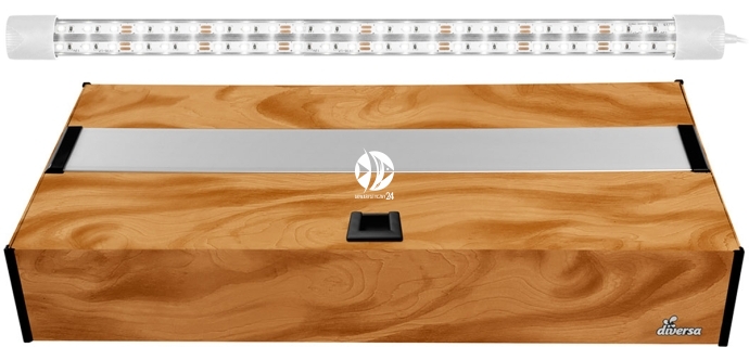 DIVERSA Pokrywa Platino LED 60x30cm (1x12W) (117999) - Aluminiowa obudowa z oświetleniem LED