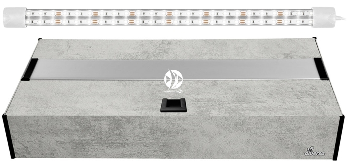 DIVERSA Pokrywa Platino LED 60x30cm (1x12W) (117999) - Aluminiowa obudowa z oświetleniem LED