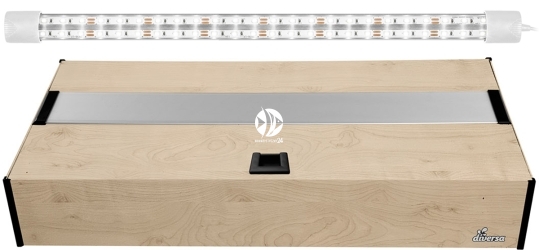 DIVERSA Pokrywa Platino LED 80x35cm (1x15W) (118021) - Aluminiowa obudowa z oświetleniem LED Klon
