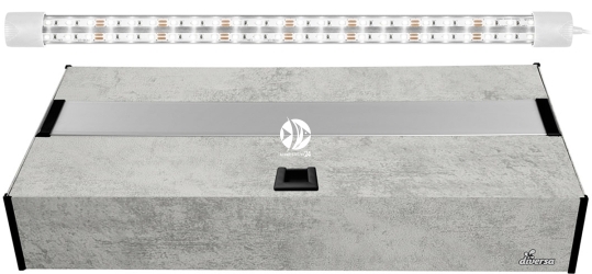 DIVERSA Pokrywa Platino LED 80x35cm (1x15W) (118021) - Aluminiowa obudowa z oświetleniem LED Beton