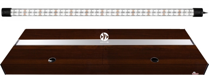 DIVERSA Pokrywa Platino LED 100x40cm (1x20W) (117105) - Aluminiowa obudowa z oświetleniem LED Orzech