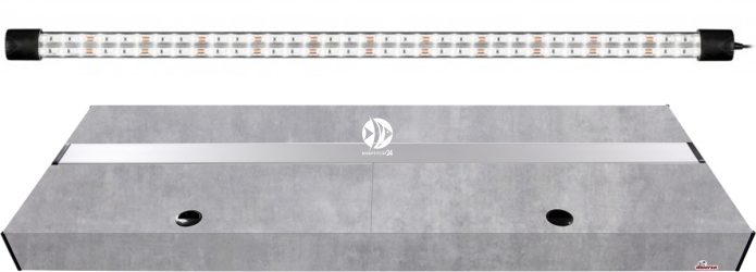 DIVERSA Pokrywa Platino LED 100x40cm (1x20W) (117105) - Aluminiowa obudowa z oświetleniem LED Beton