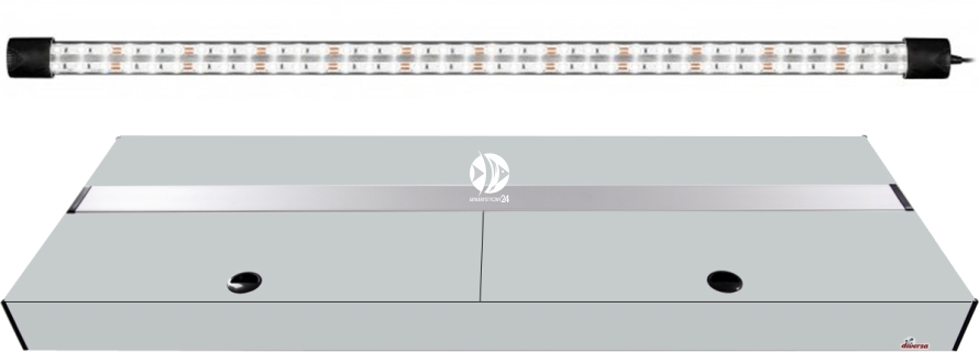 DIVERSA Pokrywa Platino LED 100x40cm (1x20W) (117105) - Aluminiowa obudowa z oświetleniem LED