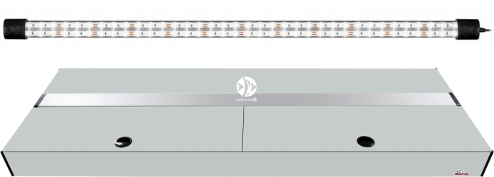DIVERSA Pokrywa Platino LED 100x40cm (1x20W) (117105) - Aluminiowa obudowa z oświetleniem LED Popiel (Srebrny)