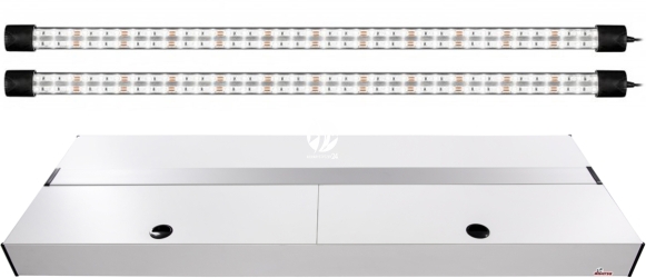 DIVERSA Pokrywa Platino LED 100x40cm (2x20W) (117112) - Aluminiowa obudowa z oświetleniem LED Biały