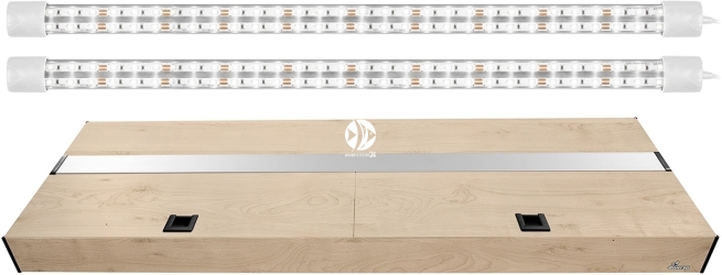 DIVERSA Pokrywa Platino LED 100x40cm (2x20W) (117112) - Aluminiowa obudowa z oświetleniem LED Klon