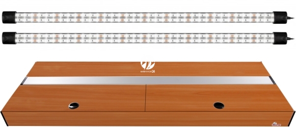 DIVERSA Pokrywa Platino LED 100x40cm (2x20W) (117112) - Aluminiowa obudowa z oświetleniem LED Wiśnia