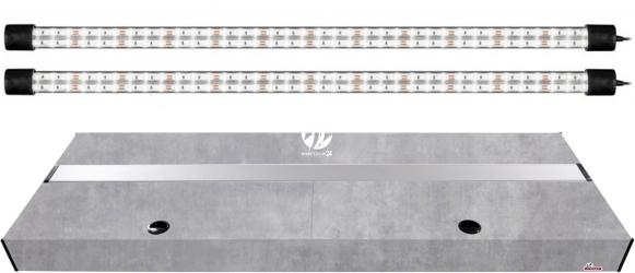 DIVERSA Pokrywa Platino LED 100x40cm (2x20W) (117112) - Aluminiowa obudowa z oświetleniem LED Beton