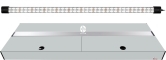 DIVERSA Pokrywa Platino LED 100x50cm (1x20W) (117140) - Aluminiowa obudowa z oświetleniem LED Popiel (Srebrny)