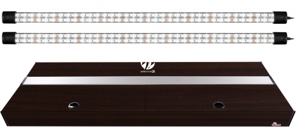 DIVERSA Pokrywa Platino LED 100x50cm (2x20W) (117147) - Aluminiowa obudowa z oświetleniem LED Wenge