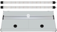 Pokrywa Platino LED 100x50cm (2x24W) Popiel (Srebrny)