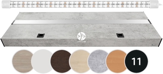 DIVERSA Pokrywa Platino LED 120x40cm (1x24W) (117156) - Aluminiowa obudowa z oświetleniem LED