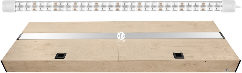 DIVERSA Pokrywa Platino LED 120x40cm (1x24W) (117156) - Aluminiowa obudowa z oświetleniem LED Klon